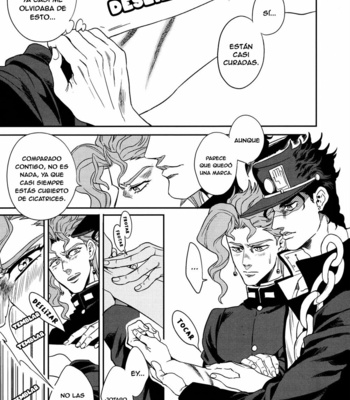 [Amarans/ FUZIMURA Marina] Junjou Shishunki Jotaro ga kakkoyosukite tsurai shuu – JoJo dj [ESP] – Gay Manga sex 14