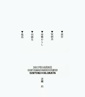 [Gekirin/ Syaku] Ginhiji Arekore Kobanashi – Gintama dj [Eng] – Gay Manga sex 76