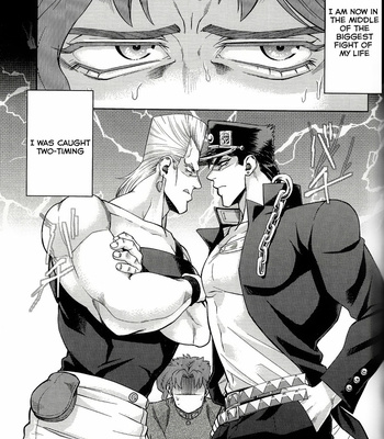 [No Drug Hightension (Mizuno Karuki)] Yokubari (Greedy) Triangle – Jojo’s Bizarre Adventure dj [Eng] – Gay Manga sex 4