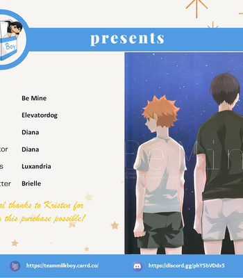 [Elevatordog] Be Mine – Haikyuu!! dj [Eng] – Gay Manga thumbnail 001