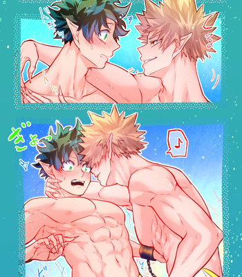 [Asanuno] Mermaid DeKatsu Misunderstanding – Boku no Hero Academia dj [JP] – Gay Manga sex 9