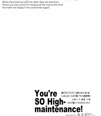 [Ama-ai] You’re So High Maintenance – Detective Conan dj [Eng] – Gay Manga sex 21