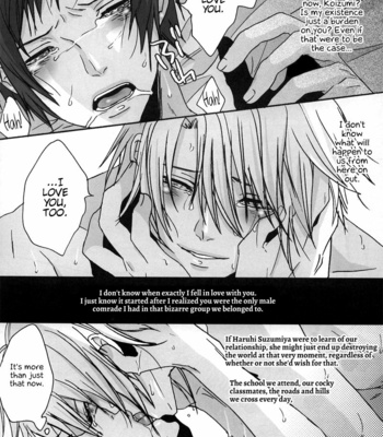 [Zerohaku (Fuji Mako)] Yoake, Mae – The Melancholy of Haruhi Suzumiya dj [Eng] – Gay Manga sex 28
