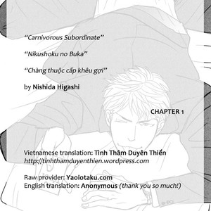[NISHIDA Higashi] Nikushoku no Buka [Vietnamese] – Gay Manga thumbnail 001