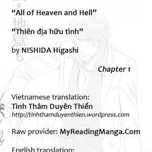 [NISHIDA Higashi] Tengoku mo Jigoku mo [Vietnamese] – Gay Manga thumbnail 001