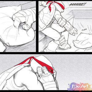 [P-Jo Art] Raphie is Drunk, Leo gives assistance – TMNT dj [Eng] – Gay Manga sex 46