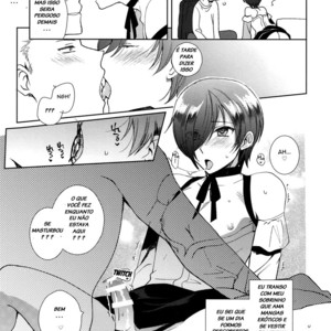 [downbeat (Kirimoto Yuuji)] Otokonoko Gakuen apend ~Ero Mangaka no Ojisan to Nenmatsunenshi H-hen~ [Portuguese] – Gay Manga sex 10