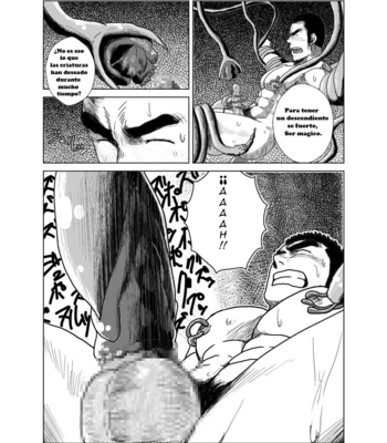 [Mousou Wakusei (Moritake)] Ken to Mahou to Kaibutsu to (Zenpen) | Warrior [Eng/Esp] – Gay Manga sex 44