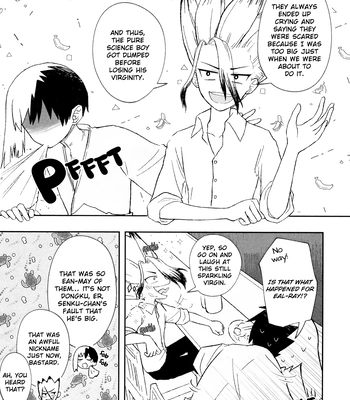 [Kitsune-iro (Amehage)] Dr. Stone dj – Banana wa Osake de Hairimasu ka? [Eng] – Gay Manga sex 15