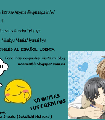Gay Manga - [Nikukyu Mania (Jyunai Kyo)] Keikoku no if – DJ Kuroko no basket [Español] – Gay Manga