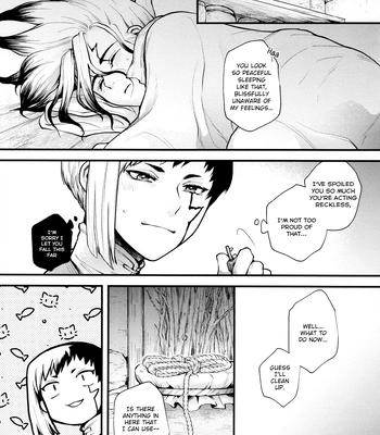 [Uso293 (Sasakure)] Te mo Ashi mo Denai ne – Dr.STONE dj [Eng] – Gay Manga sex 40