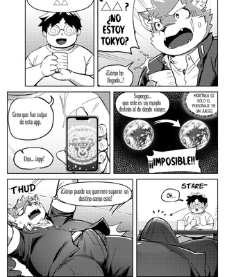 [SSu] Moritaka was forcibly Summoned by Summoning App, Wait, He’s in heat [ESP] – Gay Manga sex 8