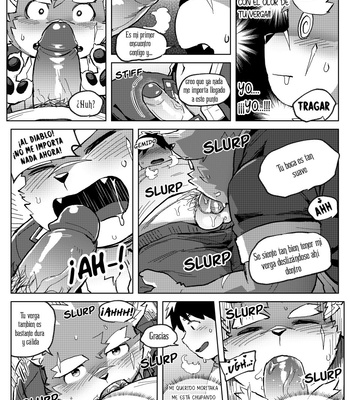 [SSu] Moritaka was forcibly Summoned by Summoning App, Wait, He’s in heat [ESP] – Gay Manga sex 12