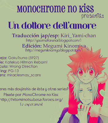 [WRONG DIRECTION] Un Dottore dellamore – Katekyo Hitman Reborn! dj [ESP] – Gay Manga thumbnail 001
