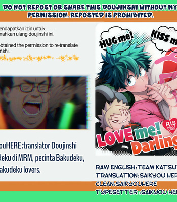 [henjen69] HUG me! KISS me! LOVE me! Darling – My Hero Academia dj [Indonesia] – Gay Manga sex 41