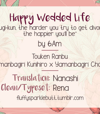 [6Am] Happy Wedded Life – Touken Ranbu dj [Eng] – Gay Manga thumbnail 001