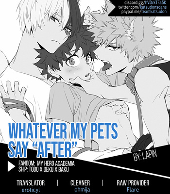 [lapin] Whatever My Pets Say _After_ – My Hero Academia dj [Eng] – Gay Manga sex 14