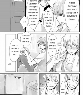 [Hankashi] University Students KuroKi – Kuroko no Basket dj [Eng] – Gay Manga sex 5