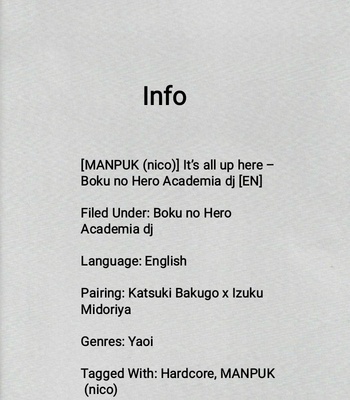 [MANPUK (nico)] It’s all up here – Boku no Hero Academia dj [Eng] – Gay Manga sex 35