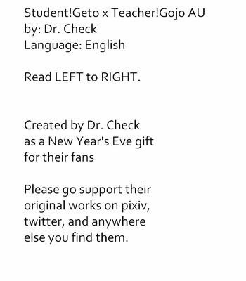 [Dr.check] New Year’s Eve AU GeGo – Jujutsu Kaisen dj [Eng] – Gay Manga thumbnail 001