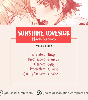 [HAIDA Nanako] Sunshine Lovesick [Eng] – Gay Manga thumbnail 001