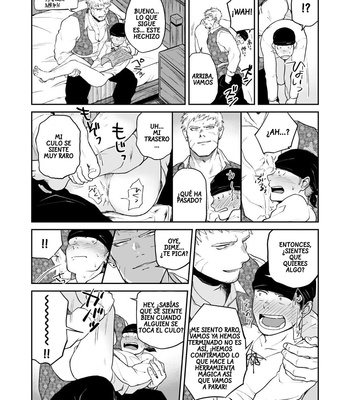 [Bou Zukan (kemukemuke)] Dungeon de Dojitta Shinjin Bouken-sha ga Inmon Seisei Mahou de Kando o Agerarete Ikasare Makuru Hanashi [Español] – Gay Manga sex 13