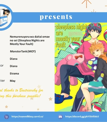 Gay Manga - [Monster Tank (Mot)] Sleepless Nights are Mostly Your Fault – Haikyuu!! dj [Eng] – Gay Manga