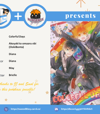 Gay Manga - [Ooki Bonta] Colorful Days – Haikyuu!! dj [Eng] – Gay Manga