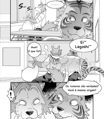 [Kumahachi] Sex-Education from Tiger and Deer – BEASTARS dj [Portuguese] – Gay Manga sex 8