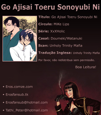 [Mike Lips] Go Ajisai Toeru Sonoyubi Ni – xXxHolic dj [PT-BR] – Gay Manga thumbnail 001