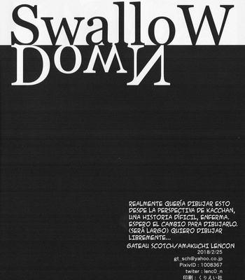 [Gateau Scotch] Swallow Down – Boku No hero Academia dj [ESP] – Gay Manga sex 33