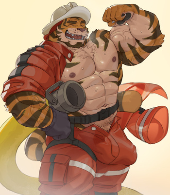 [Imatoart] Tiger Fire Chief’s Training Session – Gay Manga sex 2