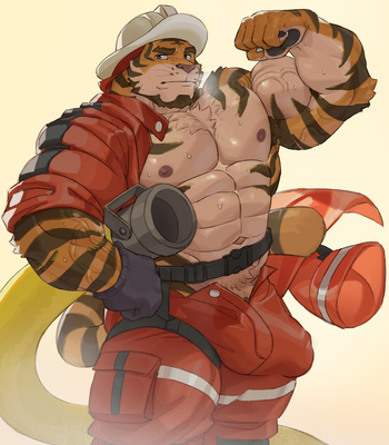 [Imatoart] Tiger Fire Chief’s Training Session – Gay Manga sex 3