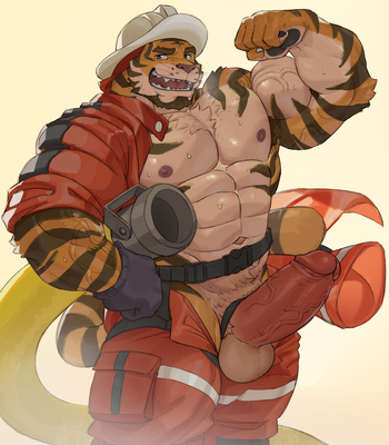 [Imatoart] Tiger Fire Chief’s Training Session – Gay Manga sex 9