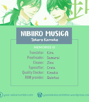 [TOKORO Kemeko] Nibiiro Musica – vol.04 [Eng] – Gay Manga thumbnail 001