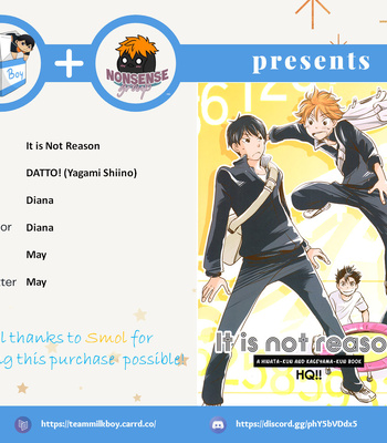 [DATTO] It Is Not Reason – Haikyuu!! dj [Eng] – Gay Manga thumbnail 001