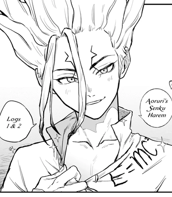[Aoruri] Aoruri’s Senku Harem Logs 1 & 2 – Dr. Stone dj [Eng] – Gay Manga thumbnail 001